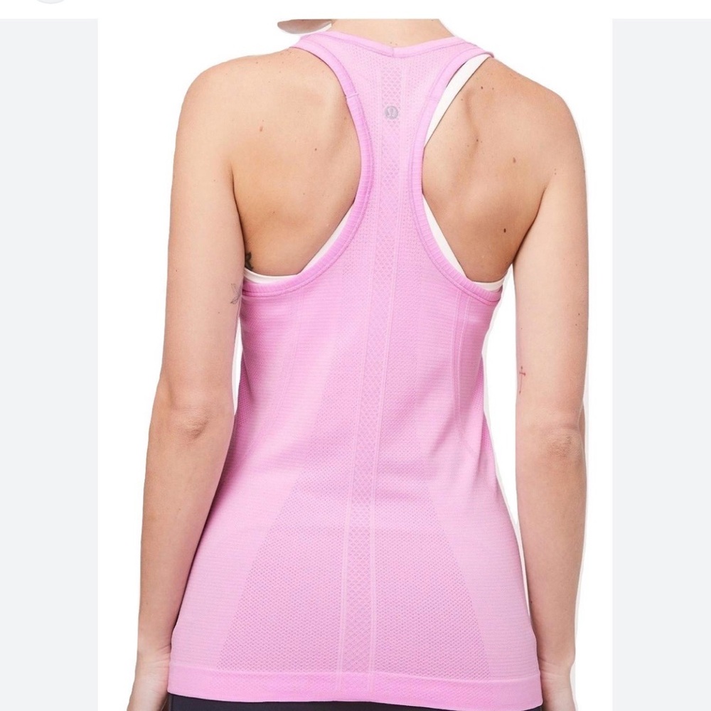 Lululemon Pink Racerback Mesh Tank Top